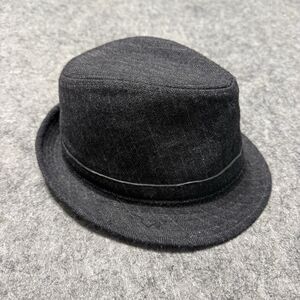 Stetson Mens Fedora Hat Gray Herringbone Pinstripe Wool Blend Size S/M Trilby